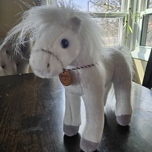 Breyer White Plush Pony with Gray Hooves and Fluffy Mane
